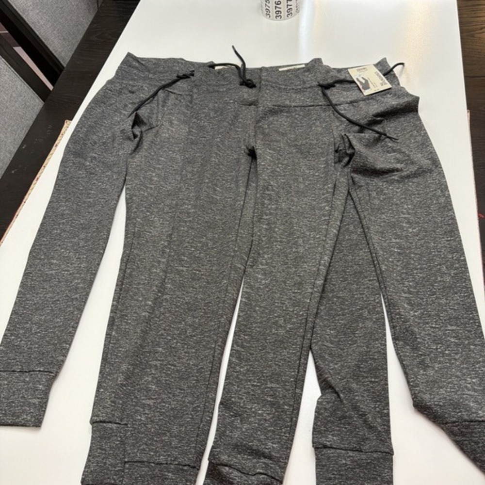 No Boundaries 3 Pair W XXS Tie Waist High-Rise‎ Legging Charcoal Heather    3968
